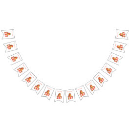 Bandeirinha Banner de Bunting Capybara | Festa de Animais Cujo