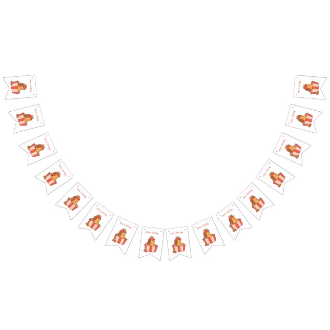 Bandeirinha Banner de Bunting Capybara | Festa de Animais Cujo (Todos)