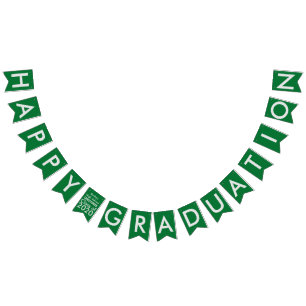 Bandeirinha Banner de Bunting da Escola Verde de Graduação