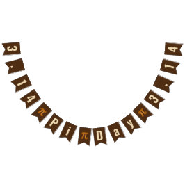 Bandeirinha Banner de Bunting Day 3.14 Pi