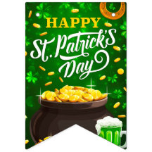 Banner de bunting Day de St Patty