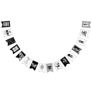 Bandeirinha Banner de bunting DAY OF MORTO party