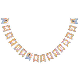 Bandeirinha Banner de Bunting de Aniversário do Rainbow & Dais