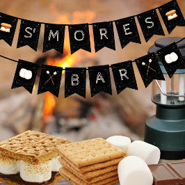 Bandeirinha Banner de Bunting do Bar S'mores