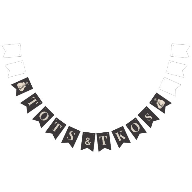 Bandeirinha Banner de Bunting do Chá de fraldas Tots & TKOs (Todos)