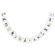 Banner de Bunting do Halloween Bonito