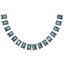 Banner de Bunting do Partido do Halloween Branco