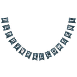 Bandeirinha Banner de Bunting do Partido do Halloween Branco