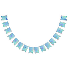 Bandeirinha Banner de Bunting do Primeiro Aniversário do Mar