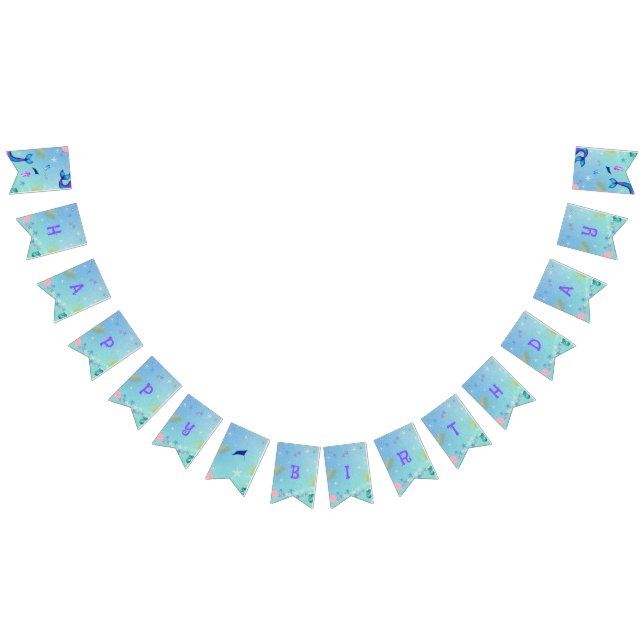 Bandeirinha Banner de Bunting do Primeiro Aniversário do Mar (Todos)