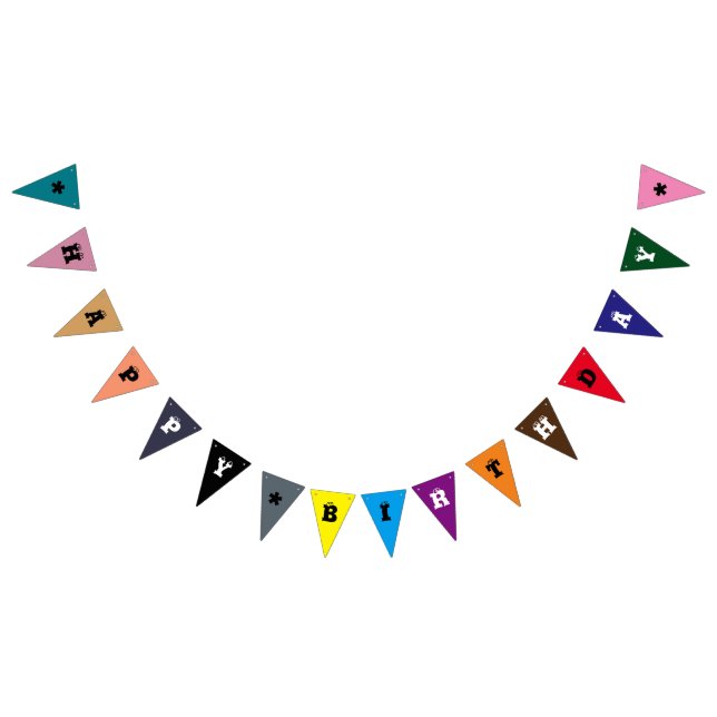 Bandeirinha Banner de Bunting do Triângulo de Aniversário Feli (Todos)
