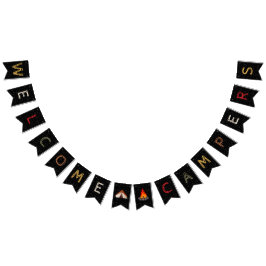 Bandeirinha Banner de Bunting dos Campers de Boas-vindas