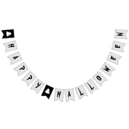 Bandeirinha Banner de Bunting Fantasma Feliz Halloween