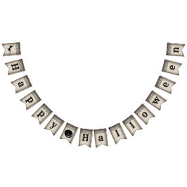 Bandeirinha Banner de Bunting Halloween do rendas vitoriano El