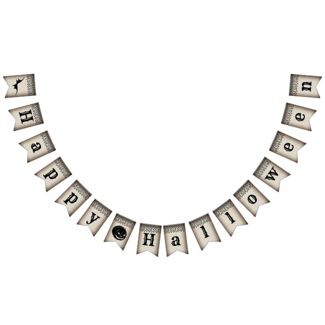 Bandeirinha Banner de Bunting Halloween do rendas vitoriano El (Todos)