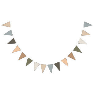 Bandeirinha Banner de Bunting Neutro Boho