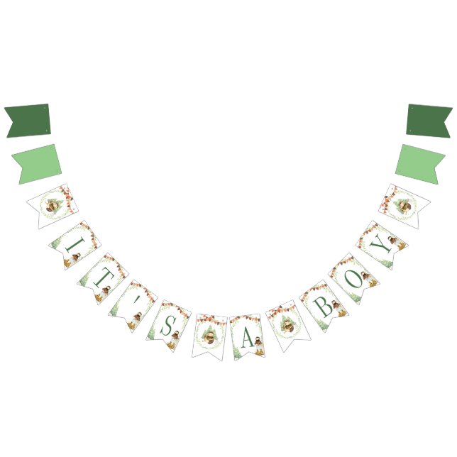 Bandeirinha Banner de Bunting Party de Lumberjack É um rapaz (Todos)