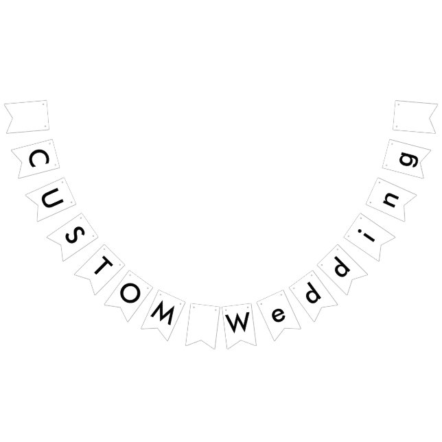Bandeirinha Banner de Bunting Personalizado de Casamento - Swa (Todos)