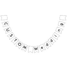 Banner de Bunting Personalizado de Casamento - Swa
