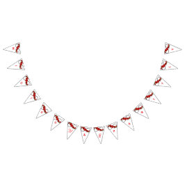 Bandeirinha Banner de Casamento Rosa Vermelha Romântica – Letr