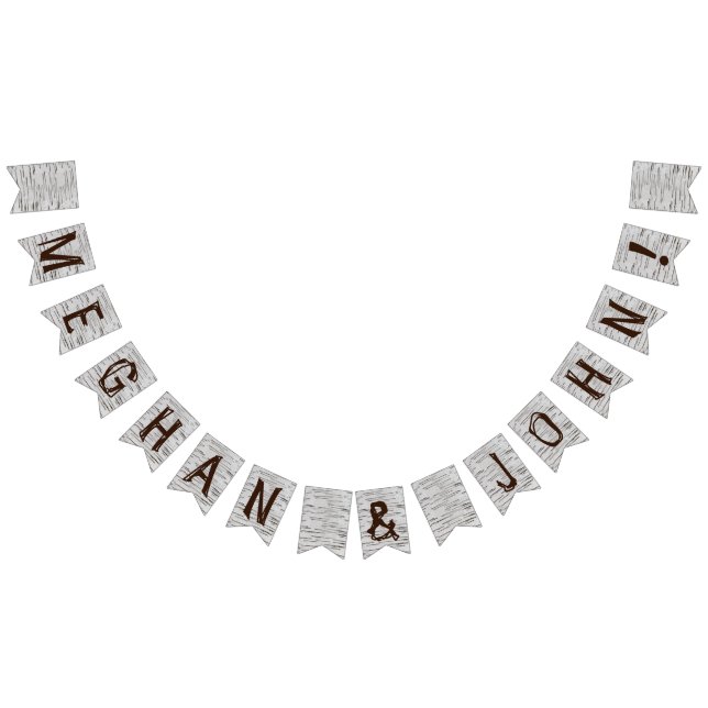 Bandeirinha Banner de casamento rústico da árvore de pássaros (Todos)