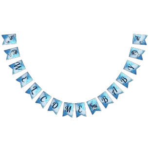 Bandeirinha Banner de Chá Bebê Narwhal