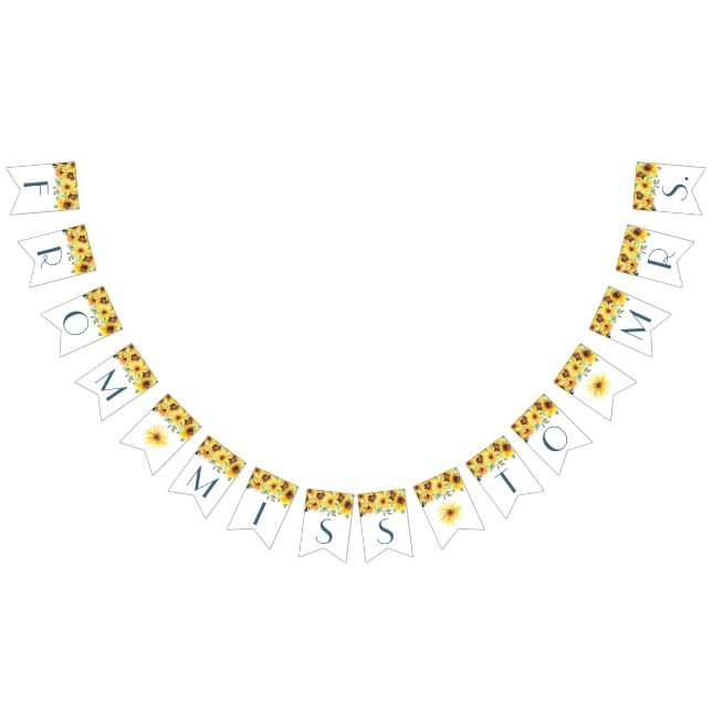 Bandeirinha Banner de Chá de Noiva de Girassol de Verão (Todos)