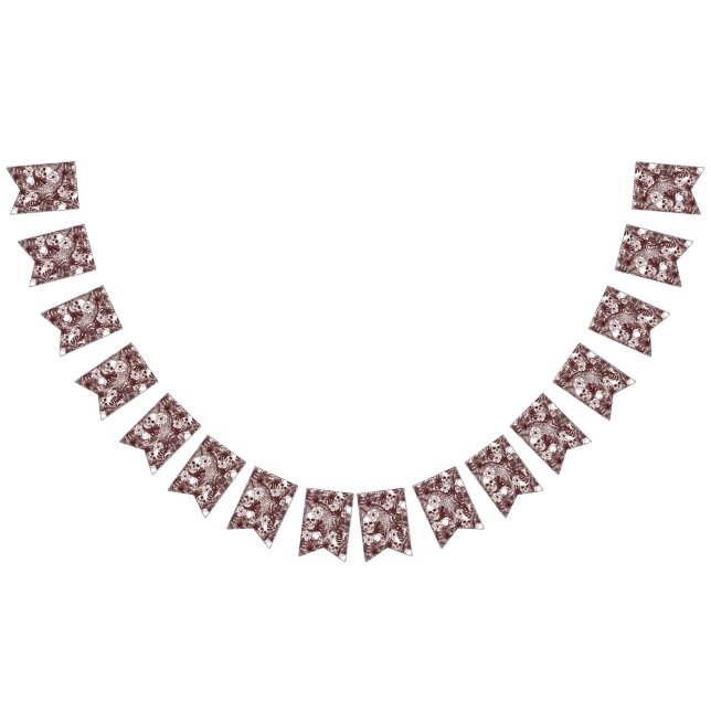 Bandeirinha Banner de crânios da selva (Todos)