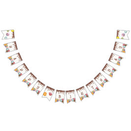 Bandeirinha Banner de Festa de aniversário da Parte rosquinha