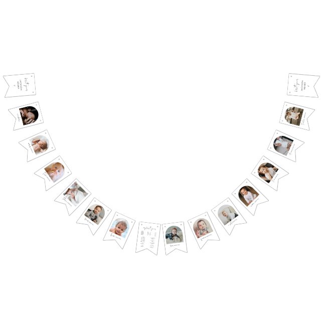 Bandeirinha Banner de Foto Mensal STELLA Baby First Year (Todos)