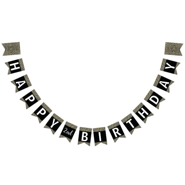 Bandeirinha Banner de impressão Leopard, personalizável (Todos)