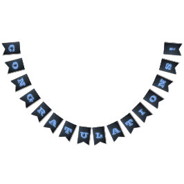 Bandeirinha Banner de Ocasião Personalizável Azul do Quadro de