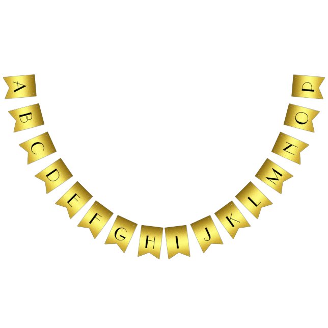 Bandeirinha Banner de ouro elegante personalizado (Todos)