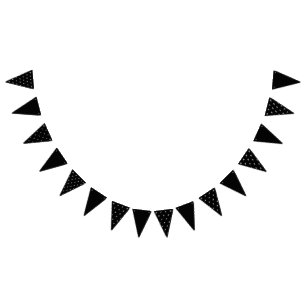 Bandeirinha Banner de Partido Inicial (Preto e Branco)