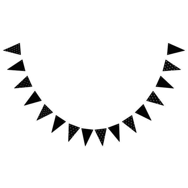 Bandeirinha Banner de Partido Inicial (Preto e Branco) (Todos)