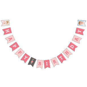 Bandeirinha Banner de primeiro aniversario Feliz do Sparkler d