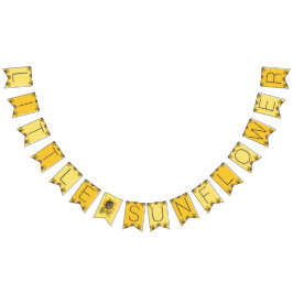 Bandeirinha Banner de reabastecimento do pequeno girassol