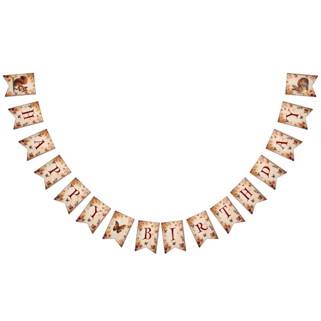 Bandeirinha Banner de reposição de animais de floresta encharc (Todos)