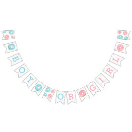 Bandeirinha Banner de Revelação de Menino ou Menina