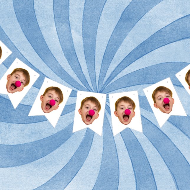 Bandeirinha Banner de rosto personalizado, Banner de aniversár (Criador carregado)