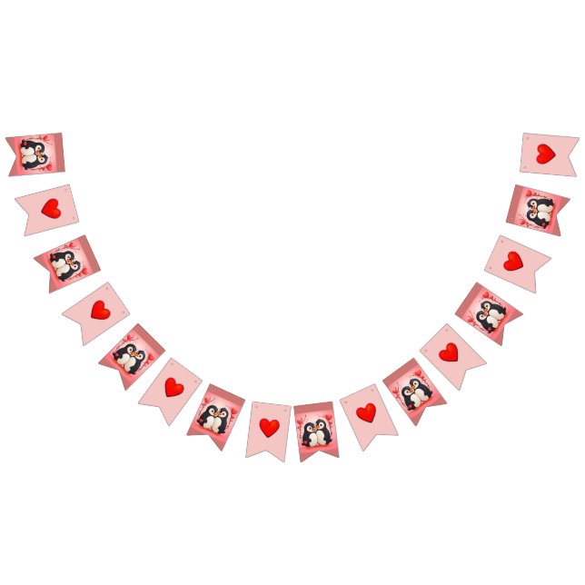 Bandeirinha Banner do Amor de Pinguim (2) (Todos)