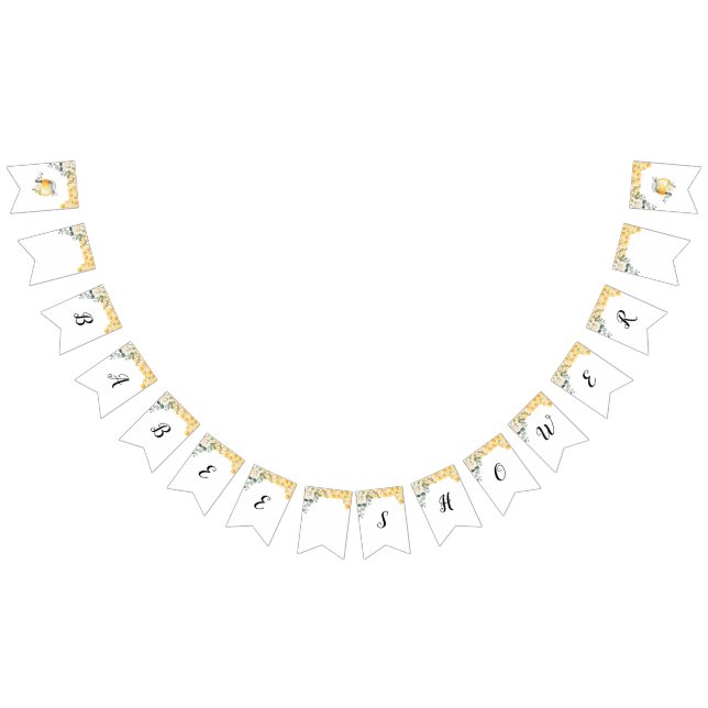 Bandeirinha Banner do chá de fraldas de abelhas (Todos)