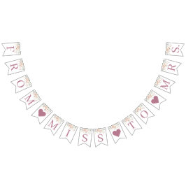 Bandeirinha Banner do Chá de panela Floral Blush