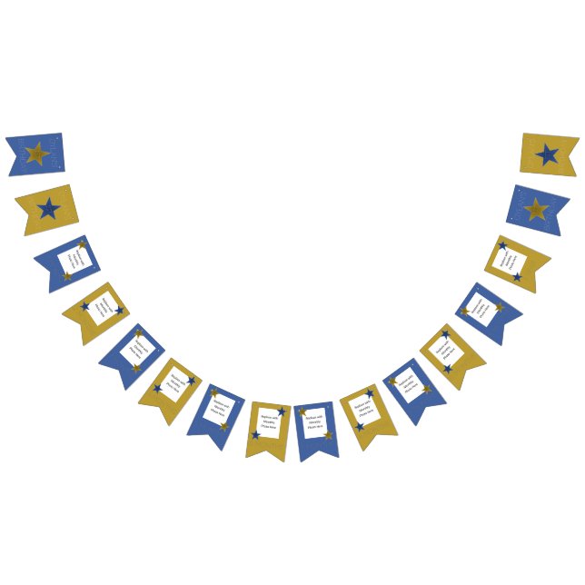 Bandeirinha Banner do mês da Festa de aniversário Rock Star Do (Todos)