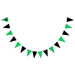 Bandeirinha Banner do Partido de Pocus do Hocus (Neon Green &