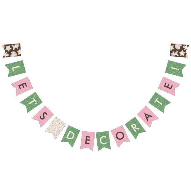 Bandeirinha Banner do Partido Decorriador do Biscoito de Natal (Todos)