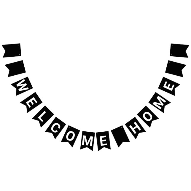 BANDEIRINHA BANNER DOMÉSTICO BEM-VINDO NEGRO (Todos)