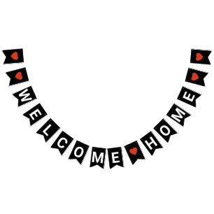 BANDEIRINHA BANNER DOMÉSTICO BEM-VINDO NEGRO