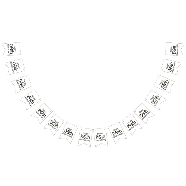 Bandeirinha Banner feliz de 50 anos (Todos)