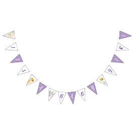 Bandeirinha Banner Floral Bee Bunting